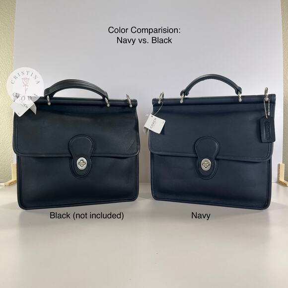 NEW Vintage Coach Willis Bag 9927 Navy & Nickel Hardware 2004 - Picture 11 of 11